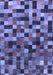 Machine Washable Checkered Blue Modern Rug, wshabs1294blu