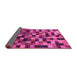 Sideview of Checkered Pink Modern Rug, abs1294pnk