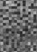 Machine Washable Checkered Gray Modern Rug, wshabs1294gry