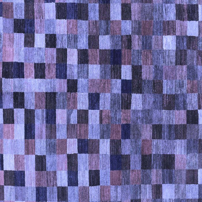 Square Machine Washable Checkered Blue Modern Rug, wshabs1294blu