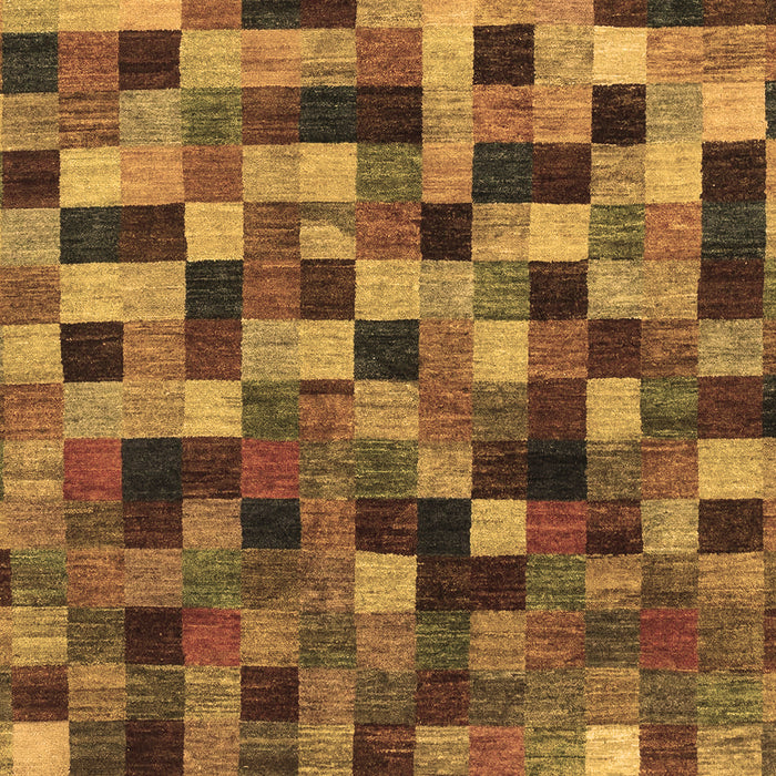 Checkered Brown Modern Rug, abs1294brn