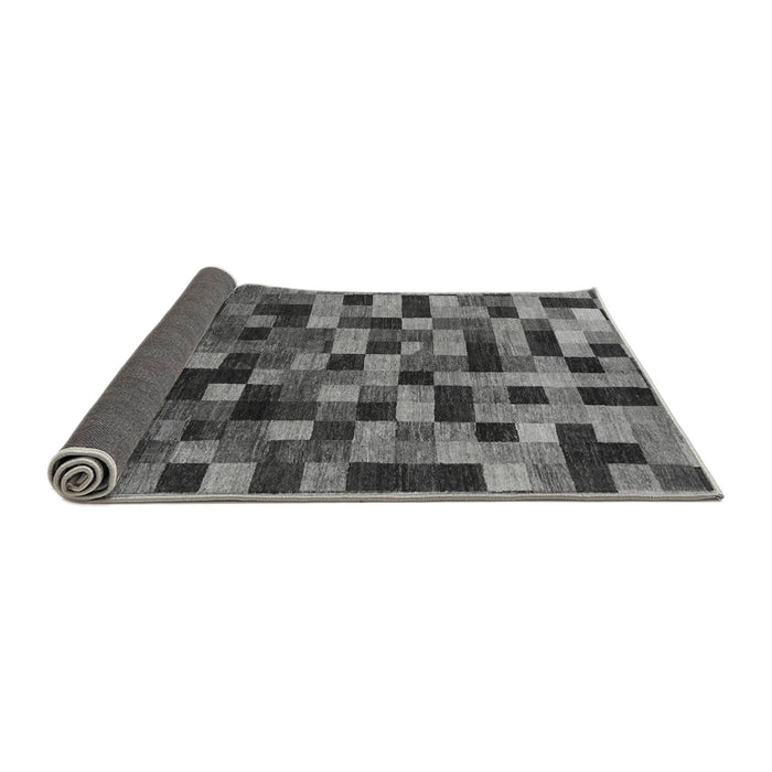Sideview of Checkered Gray Modern Rug, abs1294gry