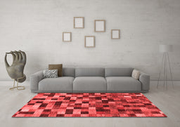 Modern Red Washable Rugs