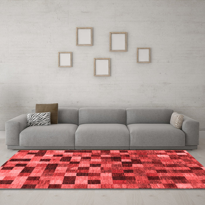 Modern Red Washable Rugs