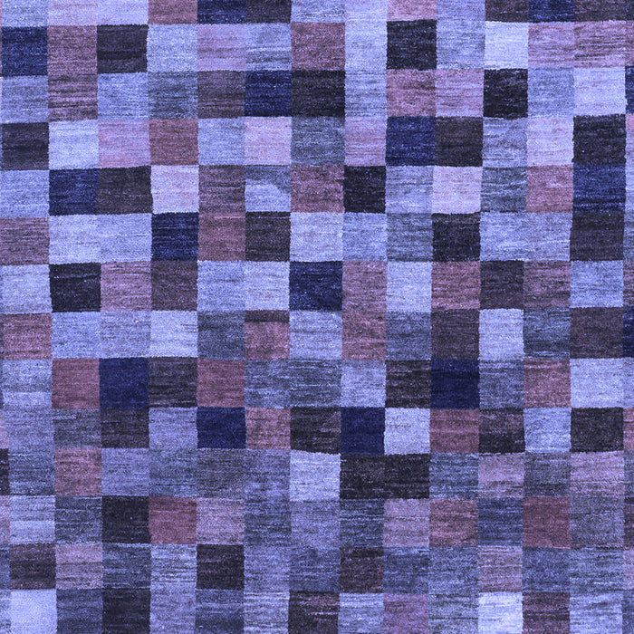 Checkered Blue Modern Rug, abs1294blu