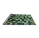 Sideview of Machine Washable Checkered Light Blue Modern Rug, wshabs1294lblu