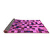 Sideview of Checkered Purple Modern Rug, abs1294pur