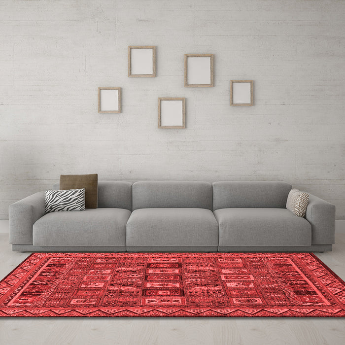 Modern Red Washable Rugs