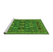 Sideview of Machine Washable Abstract Green Modern Area Rugs, wshabs1295grn