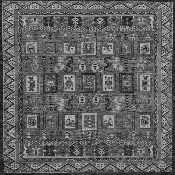 Square Machine Washable Abstract Gray Modern Rug, wshabs1295gry