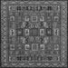 Square Machine Washable Abstract Gray Modern Rug, wshabs1295gry