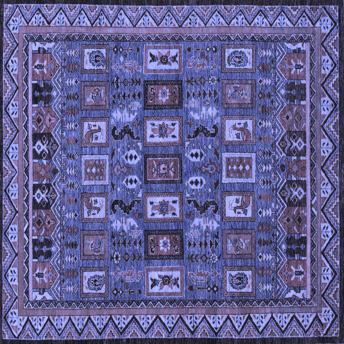 Square Machine Washable Abstract Blue Modern Rug, wshabs1295blu