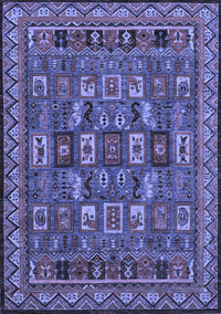 Abstract Blue Modern Rug, abs1295blu