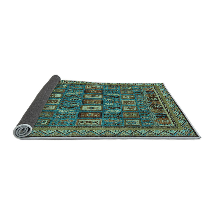 Sideview of Abstract Light Blue Modern Rug, abs1295lblu
