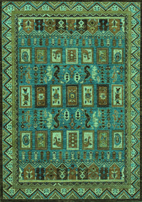 Abstract Turquoise Modern Rug, abs1295turq