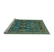 Sideview of Machine Washable Abstract Light Blue Modern Rug, wshabs1295lblu