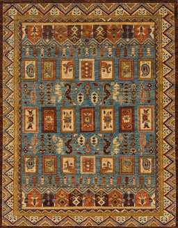 Abstract Dark Sienna Brown Modern Rug, abs1295