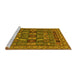 Sideview of Machine Washable Abstract Yellow Modern Rug, wshabs1295yw