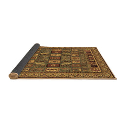 Sideview of Abstract Brown Modern Rug, abs1295brn