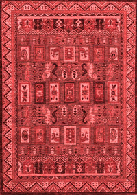 Abstract Red Modern Rug, abs1295red