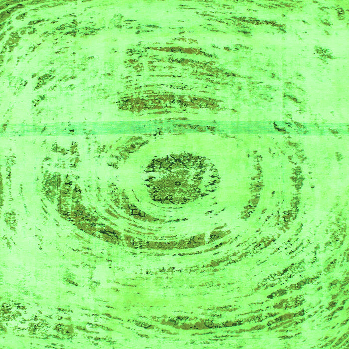 Square Abstract Green Modern Rug, abs1296grn