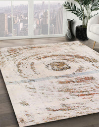 Abstract Tan Brown Modern Rug, abs1296