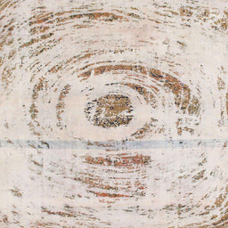 Square Machine Washable Abstract Tan Brown Rug, wshabs1296