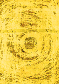 Abstract Yellow Modern Rug, abs1296yw