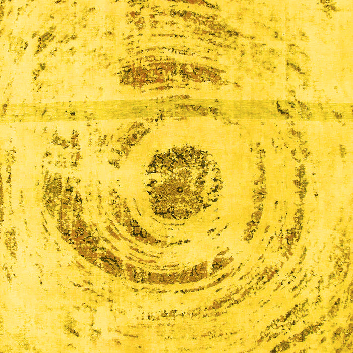 Abstract Yellow Modern Rug, abs1296yw