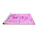 Sideview of Machine Washable Abstract Pink Modern Rug, wshabs1296pnk