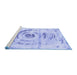 Sideview of Machine Washable Abstract Blue Modern Rug, wshabs1296blu