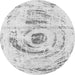 Round Abstract Gray Modern Rug, abs1296gry