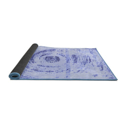 Sideview of Abstract Blue Modern Rug, abs1296blu