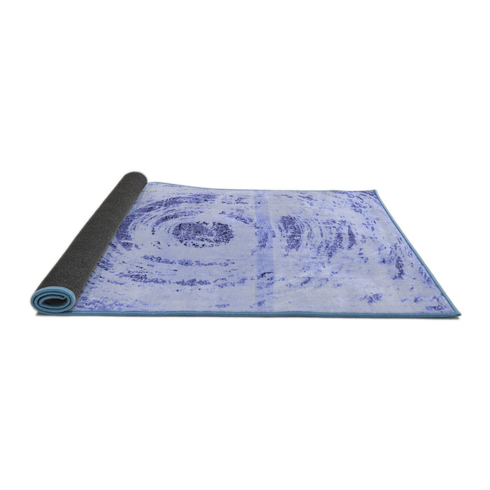 Sideview of Abstract Blue Modern Rug, abs1296blu