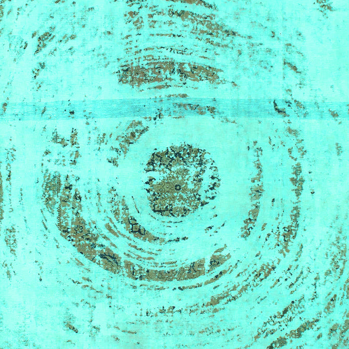 Machine Washable Abstract Turquoise Modern Area Rugs, wshabs1296turq