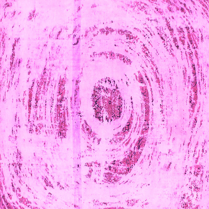 Square Machine Washable Abstract Pink Modern Rug, wshabs1296pnk