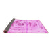 Sideview of Abstract Pink Modern Rug, abs1296pnk