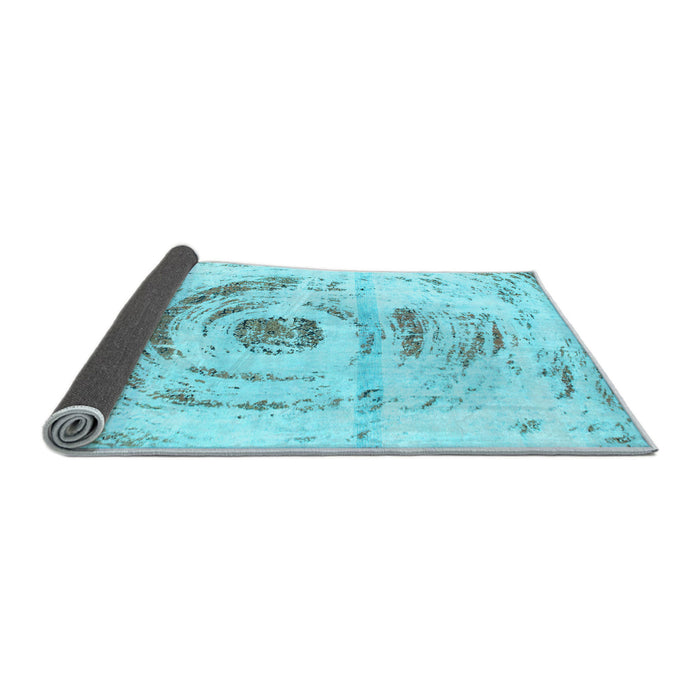 Sideview of Abstract Light Blue Modern Rug, abs1296lblu