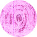 Round Machine Washable Abstract Pink Modern Rug, wshabs1296pnk