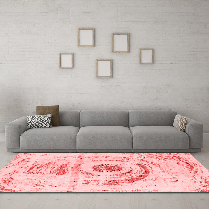 Modern Red Washable Rugs