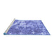 Sideview of Machine Washable Abstract Blue Modern Rug, wshabs1297blu