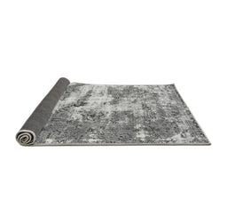 Sideview of Abstract Gray Modern Rug, abs1297gry