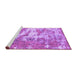 Sideview of Machine Washable Abstract Purple Modern Area Rugs, wshabs1297pur