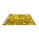 Sideview of Machine Washable Abstract Yellow Modern Rug, wshabs1297yw