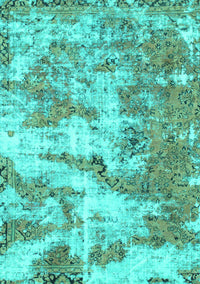 Abstract Turquoise Modern Rug, abs1297turq