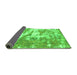 Sideview of Abstract Green Modern Rug, abs1297grn