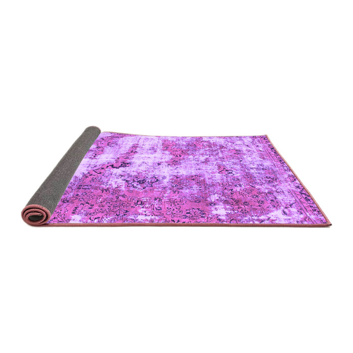 Sideview of Abstract Purple Modern Rug, abs1297pur