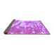 Sideview of Abstract Purple Modern Rug, abs1297pur