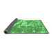 Sideview of Abstract Emerald Green Modern Rug, abs1297emgrn