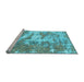 Sideview of Machine Washable Abstract Light Blue Modern Rug, wshabs1297lblu